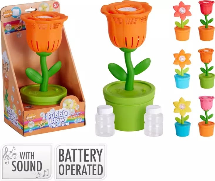 MÁQUINA DE FAZER BOLHAS DE SABÃO EM FORMA DE FLOR
