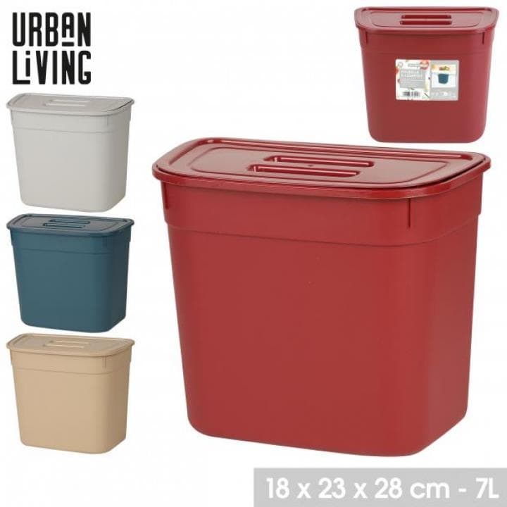 BALDE COM TAMPA DE PENDURAR NA PORTA DOS ARMÁRIOS  COZINHA 7 L