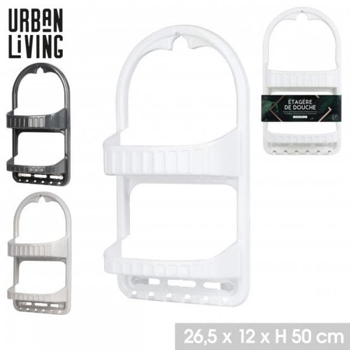 PRATELEIRA DE DUCHE COM 2 VENTOSAS 26,5 X 12 X H 50 CM