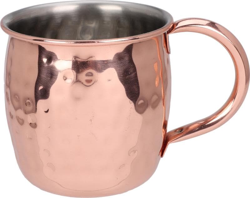 CANECA DE INOX COM REVESTIMENTO EM COBRE 500ML