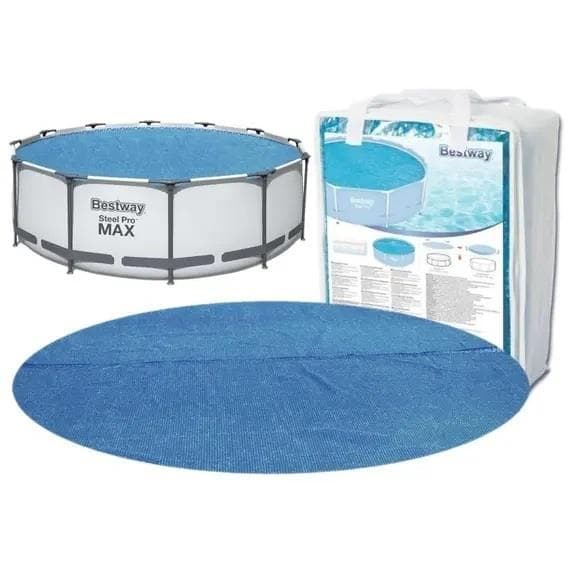 Bestway Cobertura Solar para Piscinas Estrutura Metálica Ø 366 cm