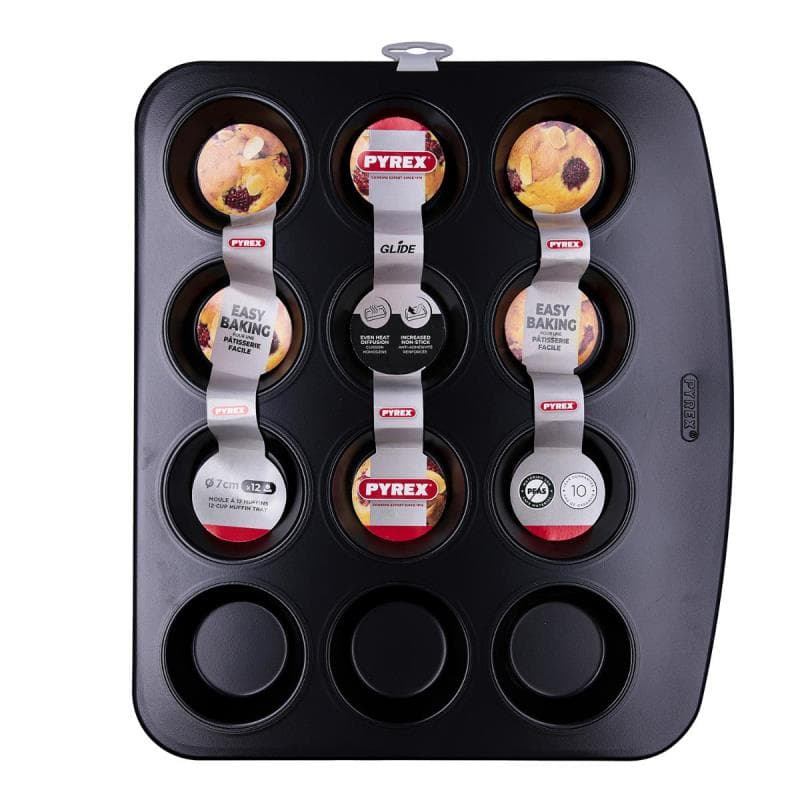 FORMA DE 12 MADALENAS METAL GLIDE PYREX