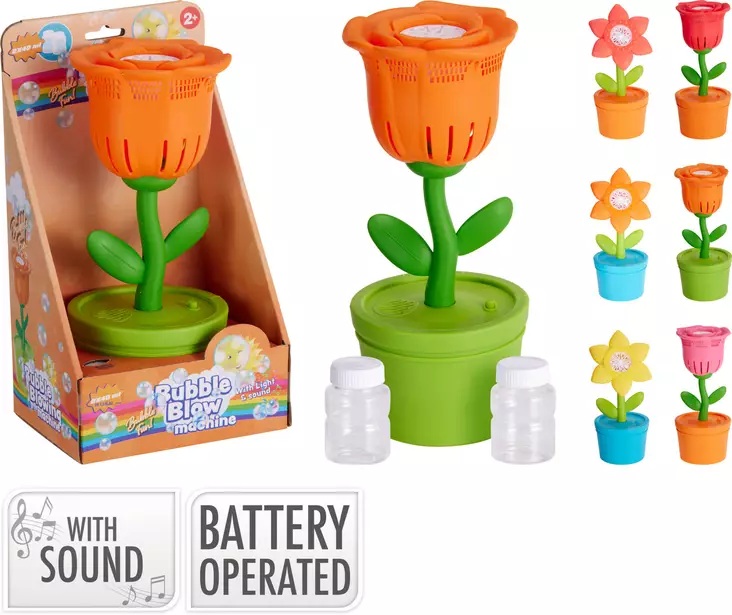 MÁQUINA DE FAZER BOLHAS DE SABÃO EM FORMA DE FLOR
