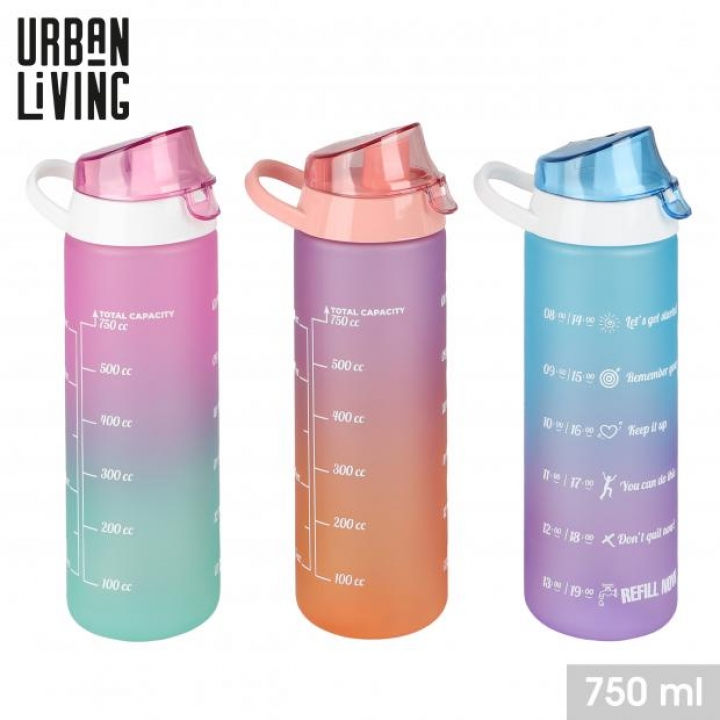 GARRAFA DE ÁGUA MOTIVACIONAL GRADUADA DE 750ML