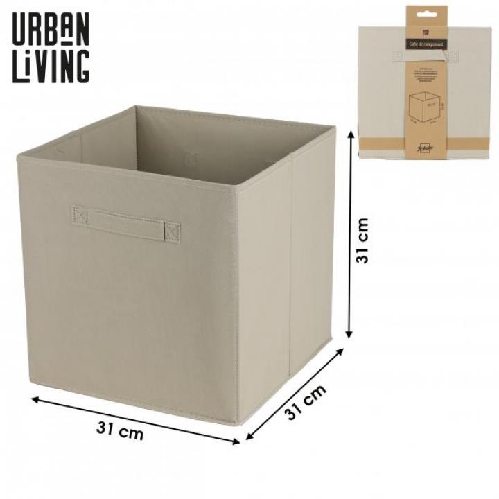 LE KUBE" CAIXA DE ARRUMACAO BEGE 31X31CM