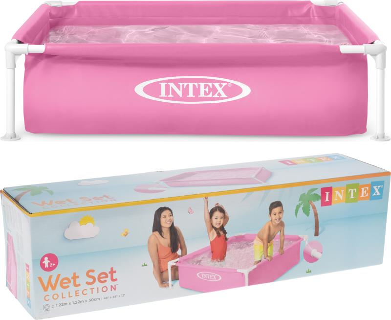 MINI PISCINA FRAME DESMONTÁVEL ROSA 122X122X30C