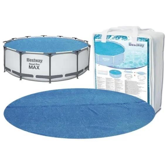 Bestway Cobertura Solar para Piscinas Estrutura Metálica Ø 366 cm